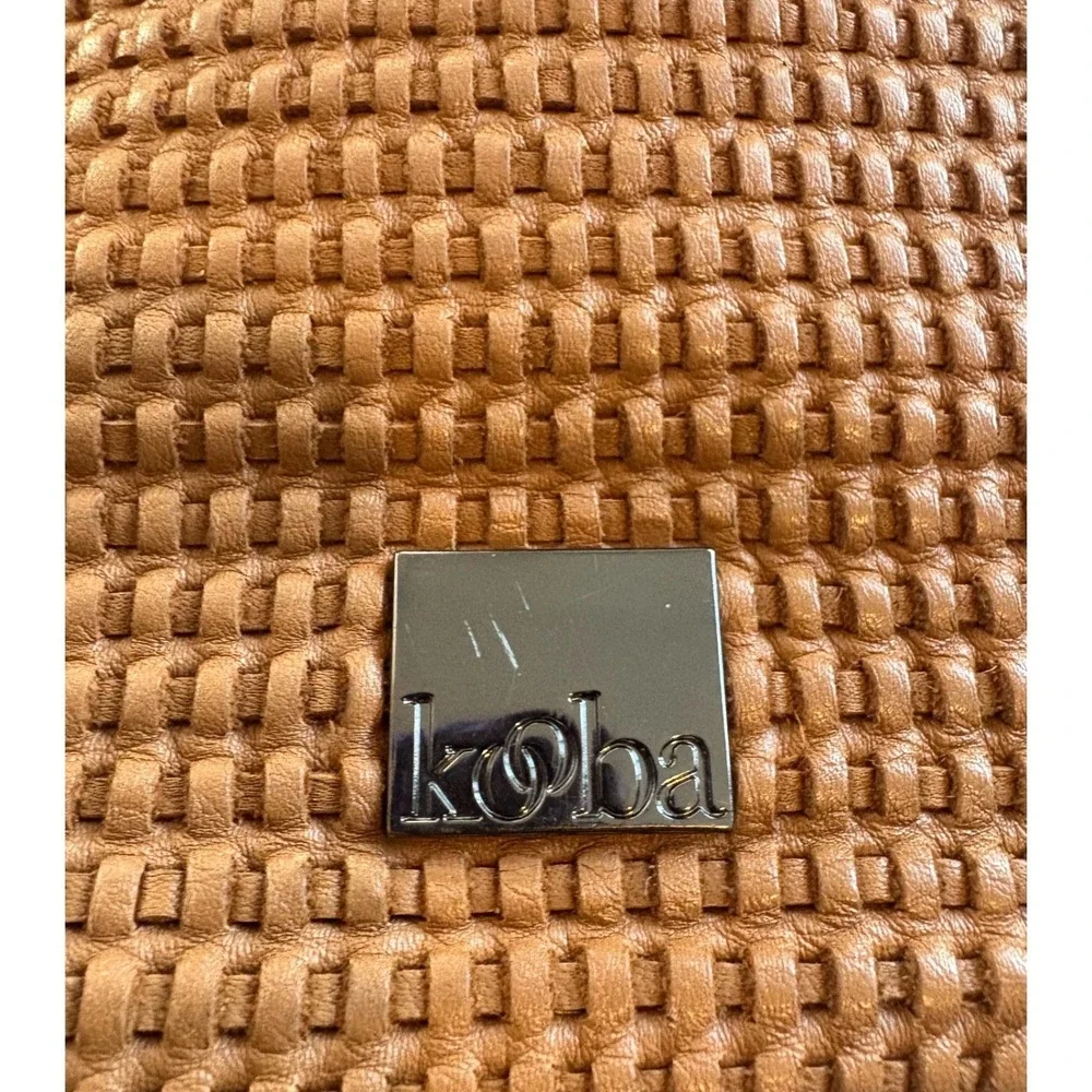 Koba Tan Woven Leather‎ Bucket Bag Shoulder Purse SP18/35622 Brown